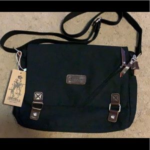 New with tags /black canvas messengers bag